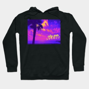 Retro City Pop Vaporwave Japanese Beach Hoodie